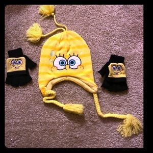 Sponge Bob Winter hat & glove set